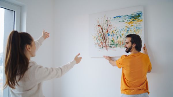 Artwork Hanging in Brick