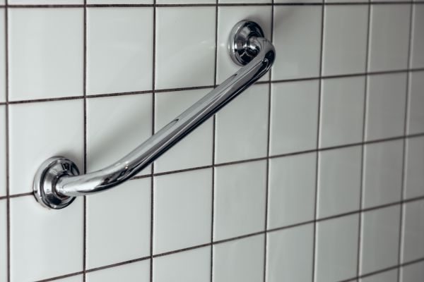 Shower Grab Bar Installation in Brick