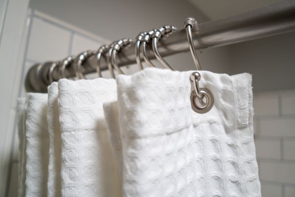 Shower Curtain Installation in Brick