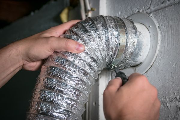 Dryer Duct Replacement in Brick