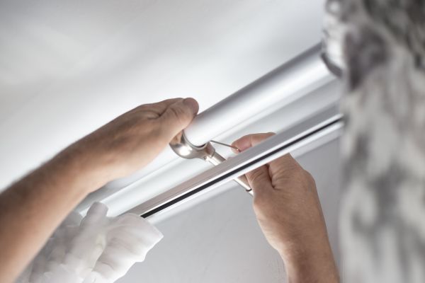 Curtain Rod Installation in Brick