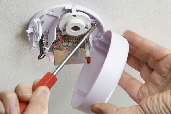 Alarm Battery Installation in Brick