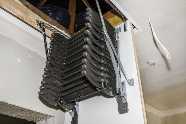 Pulldown Stairs Installation in Brick