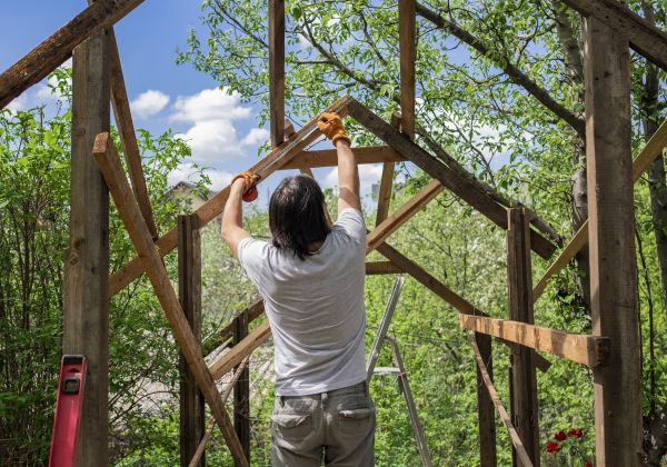 Wood Pergola Repair in Brick