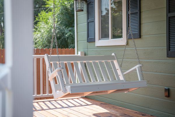 Porch Swing Installation in Brick